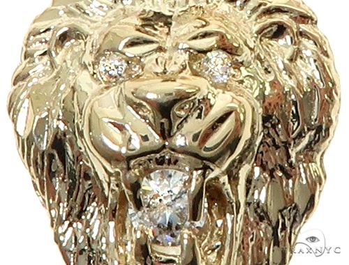 TraxNYC Diamond Lion Pendant and Rope Chain Set 66024