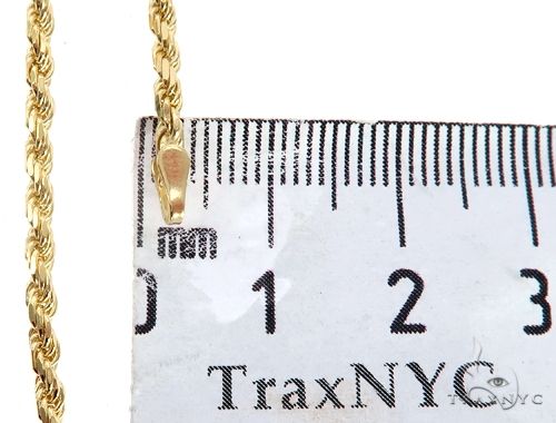 14K Yellow Gold Diamond Cut Solid Rope 