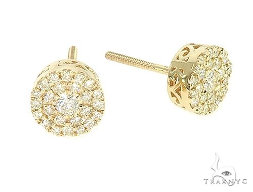 14K Gold Diamond Stud Cluster Earrings 65957 Mens Holiday Deal 