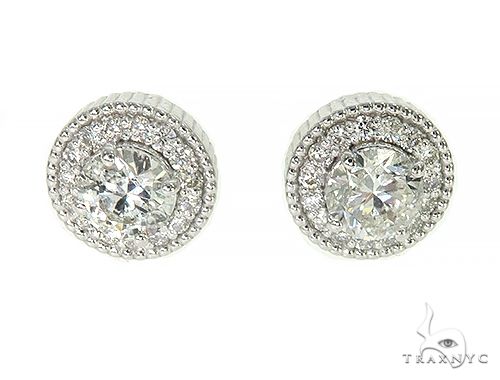 14K Gold Diamond Stud Earrings 65957