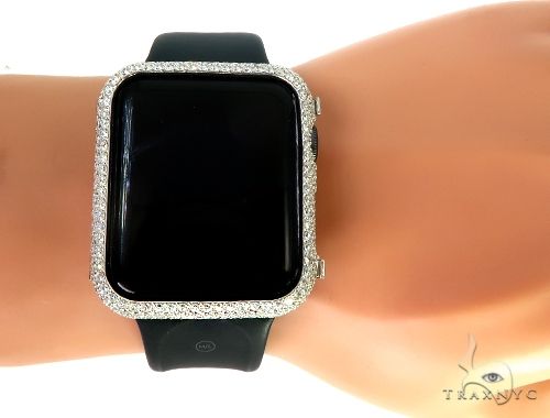 Je zal beter worden bereik hoesten Apple Watch Diamond Case 56472 Mens Watch Accessories White Gold 14k Round  Cut 5.76 ct