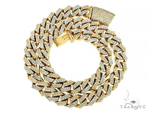 Two Tone Miami Cuban Link Diamond 