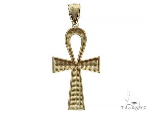 mens gold ankh pendant