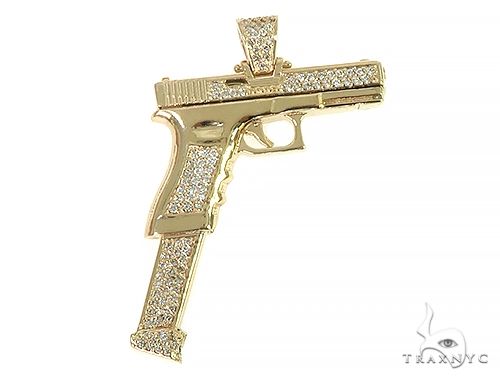 gun diamond pendant