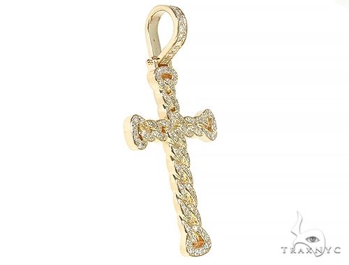 cuban link diamond cross