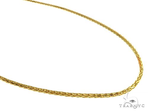Solid Wheat Link Chain 14K Yellow Gold 