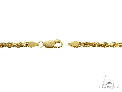 14K Yellow Gold Diamond Cut Solid Rope 