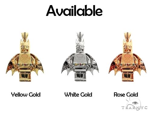 14K Gold Custom Made Batman Pendant 