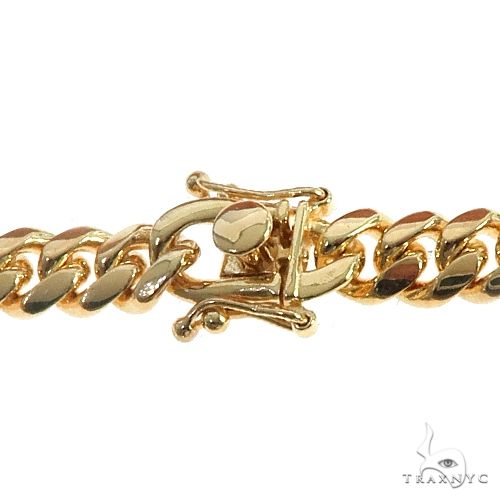 10K Yellow Gold Solid Miami Cuban Link 