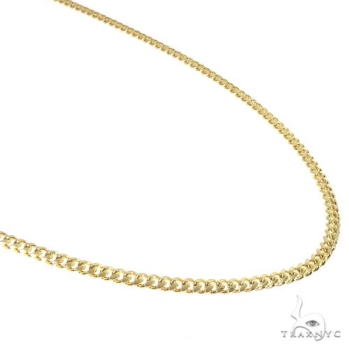 14K Yellow Gold Solid Thin Miami Cuban Link Chain 24 Inches 3.5 ...