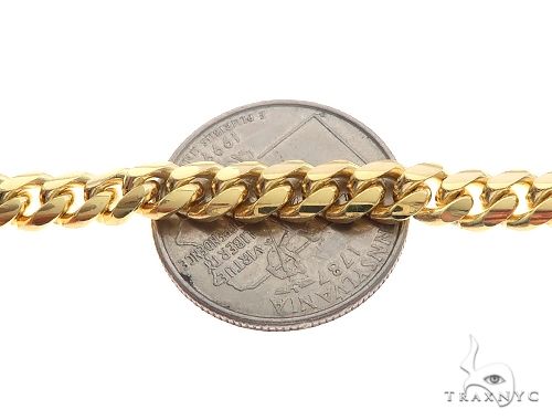 14K Yellow Gold Solid Miami Cuban Link 