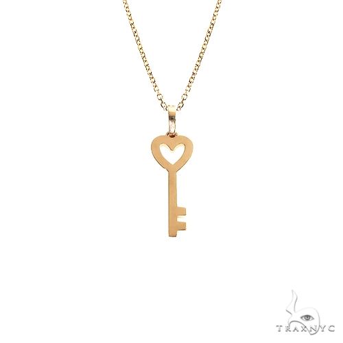 Women's 14K Solid Gold Key Necklace