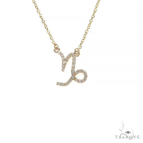 capricorn necklace 14k gold