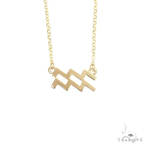 real gold aquarius necklace