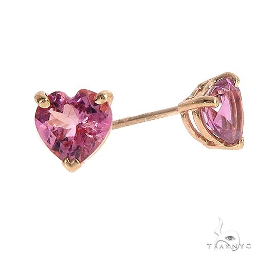 14k pink tourmaline earrings