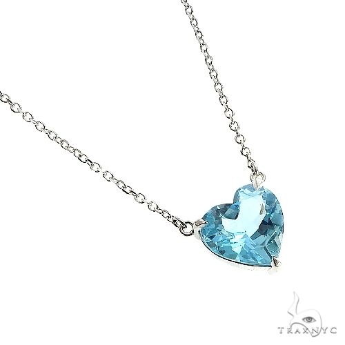 women's blue topaz necklace