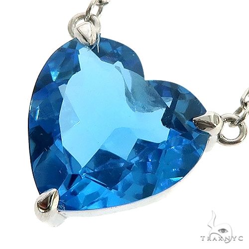 Jewelry Necklaces Gemstone Sterling Silver with 14k Blue Topaz Necklace