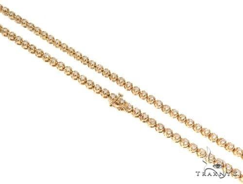 Round Cut Diamond Chain 32 Inches, 4mm 