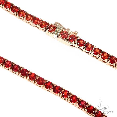 red diamond tennis chain