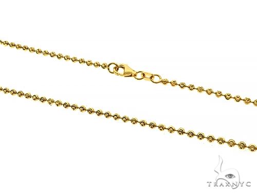 14K Yellow Gold Moon Cut Link Chain 18 