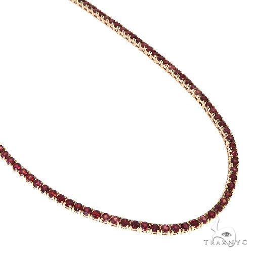 red diamond tennis chain