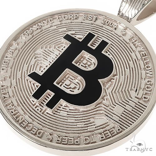 925 Silver TraxNYC Spinning Bitcoin 
