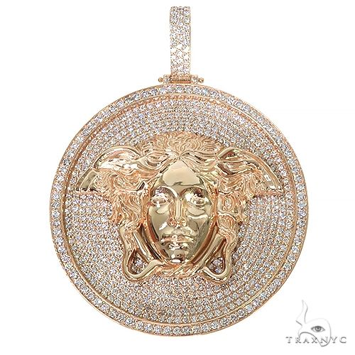 Custom Made Diamond Medusa Pendant 67386: best price for jewelry