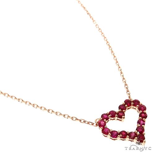 Ruby Heart Necklace 67582: best price for jewelry. Buy online in NY at  TRAXNYC.