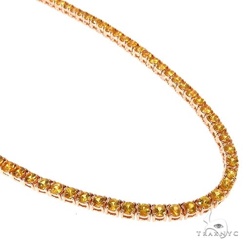 20 Pointer Yellow Sapphire Tennis Chain 