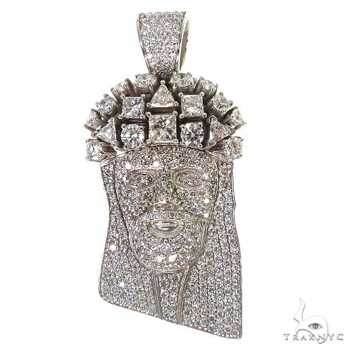 Medium Jesus Head Diamonds on The Crown Pendant 68011: buy online in NYC. Best  price at TRAXNYC.