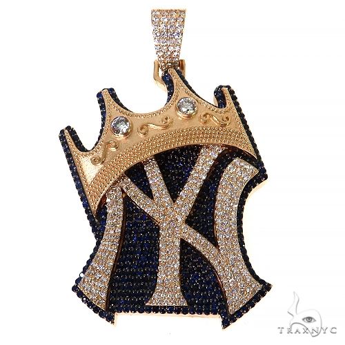 New York Yankees Pendant, 14K White - The GLD Shop