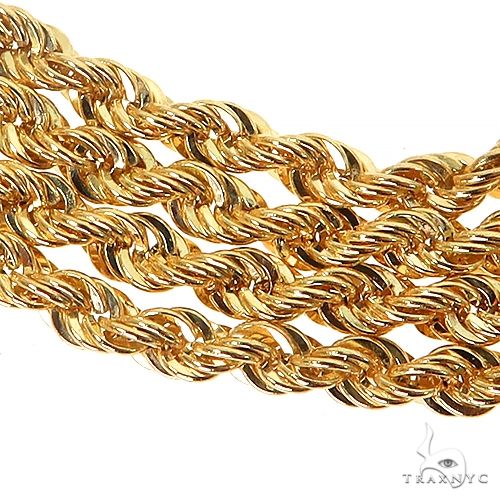 18K Solid Gold Rope Chain Necklace Men Women 16 18 20 22 24 26 28 30