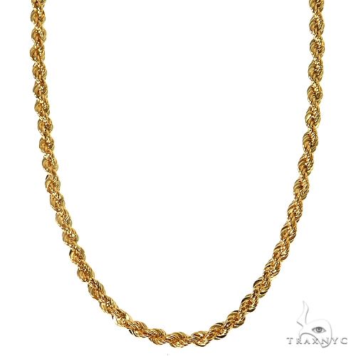 Gold Rope Chain 2mm  Mens gold chain necklace, Mens neck chains, Mens  chain necklace