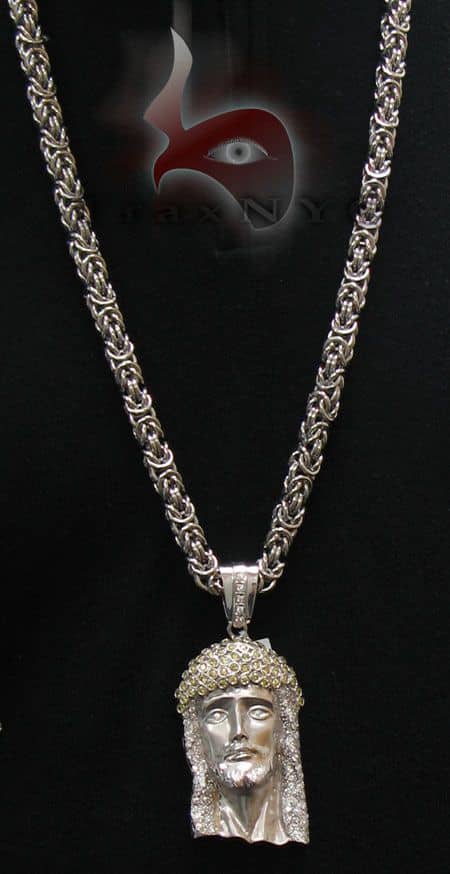 XL Canary \u0026 White Jesus Pendant 1368 